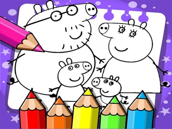 Peppa Pig Coloring Book Game Cover