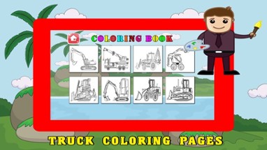 Vehicle Kids Coloring Book - Truck Car Train Pages Image