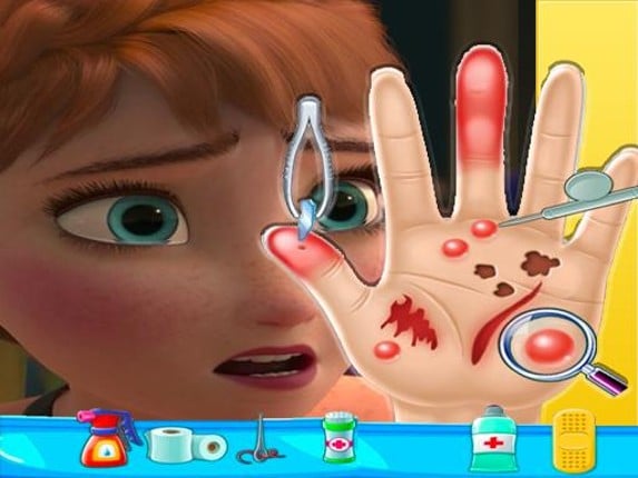 Anna frozen Hand Doctor: Fun Games for Girls Onlin Game Cover