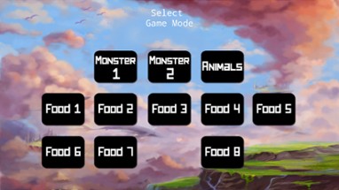 Food Monster and Animals Memory Match Image