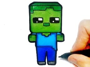 Easy Kids Coloring Minecraft Image