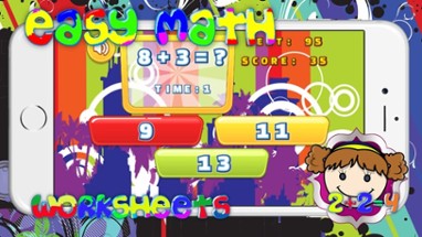 Easy 1st Grade Math Game Online Worksheets for Kid Image