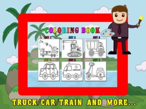 Vehicle Kids Coloring Book - Truck Car Train Pages Image