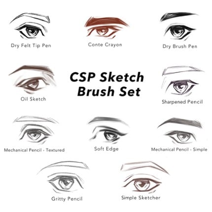 Clip Studio Paint Sketch Brush Set Game Cover