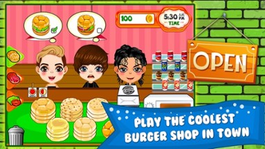 Burger Cooking Restaurant Maker Jam - the mama king food shop in a jolly diner story dash game! Image