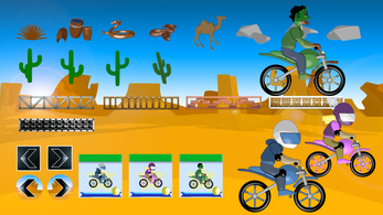 Racing Motorbikes 2D Game Characters + environment Image
