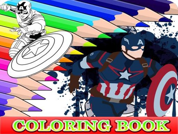 Coloring Book for Captain America Game Cover