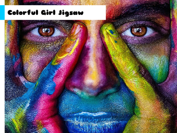 Colorful Girl Jigsaw Game Cover