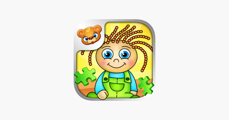 123 Kids Fun PUZZLE GREEN Best Kids Puzzle Games Game Cover