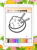 Food Coloring Book for Adults and Kids: Learn to color and draw a fast food, rice and more Image