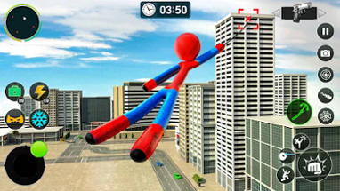 Flying Stickman Rope Hero Game Image