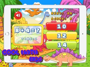 Dinosaur Kid Game - 1st Grade Math Number Counting Image