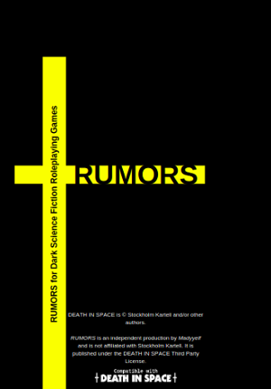 Rumors for Death in Space Game Cover