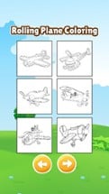 Sky plane rolling coloring book games for kids Image