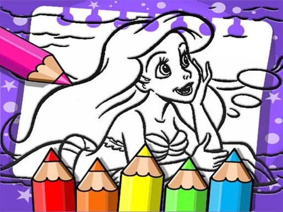 Ariel The Mermaid Coloring Book Game Cover