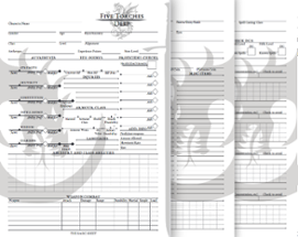 Custom Five Torches Deep Character Sheet Image