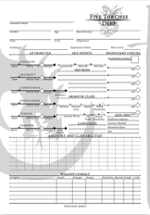 Custom Five Torches Deep Character Sheet Image