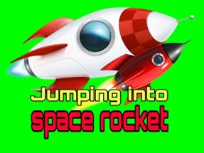 Jumping into space rocket travels in space Image
