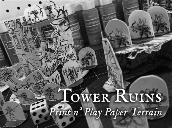 Printable Terrain - Tower and Ruins Game Cover