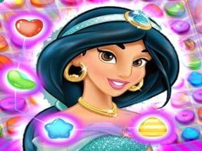 Jasmine Aladdin Match 3 Puzzle Image