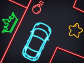 Neon Car Puzzle Image