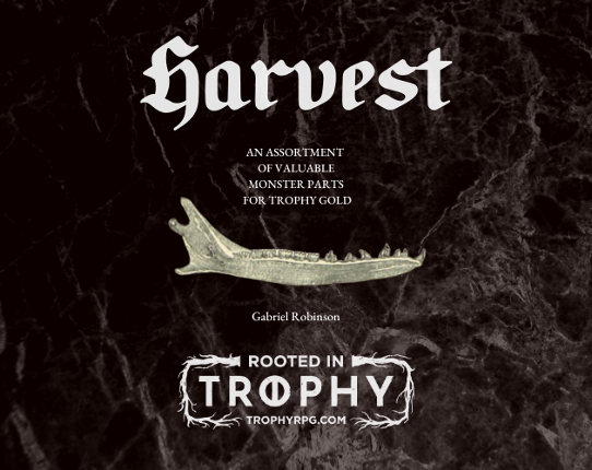 Harvest: Monster Parts for Trophy Gold Game Cover