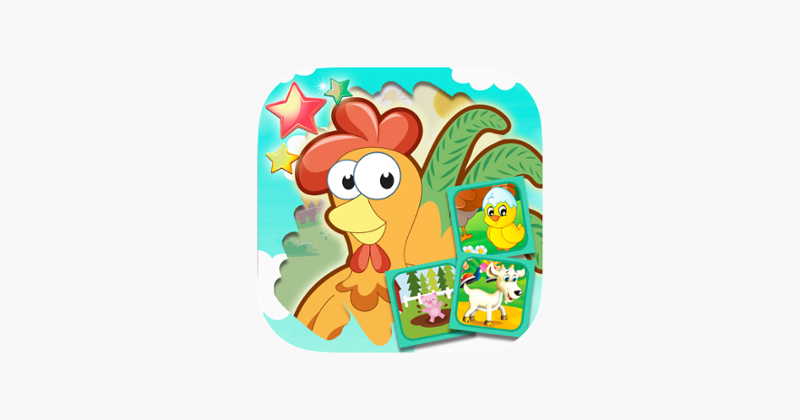 Scratch farm animals &amp; pairs game for kids Game Cover