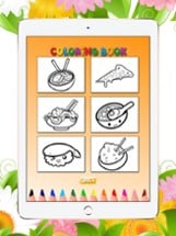 Food Coloring Book for Adults and Kids: Learn to color and draw a fast food, rice and more Image