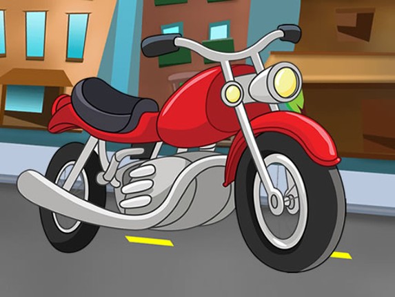 Cartoon Motorbike Jigsaw Game Cover