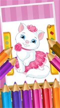 Cat Coloring Book Paint and Drawing for Kid Games Image