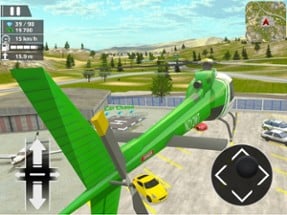 Helicopter Flying: Car Driving Image