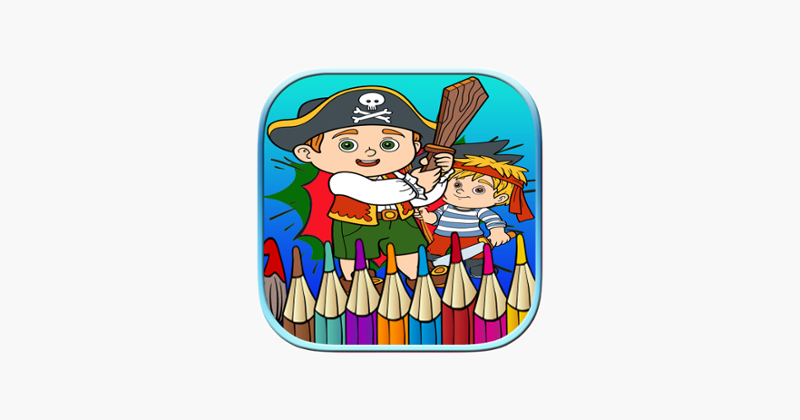 Pirate coloringbook kids free - Captain Jake ship for firstgrade Game Cover
