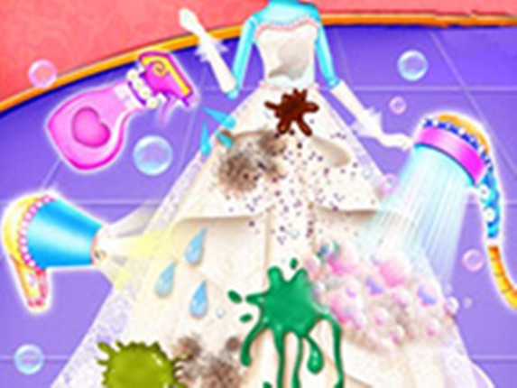 Princess Wedding Cleaning - Washing & Fixing Game Cover
