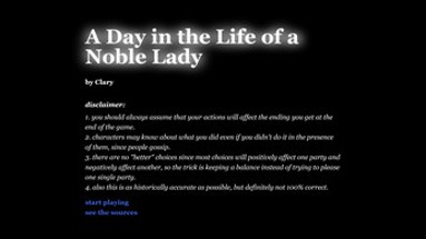 A Day in the Life of a Noble Lady Image