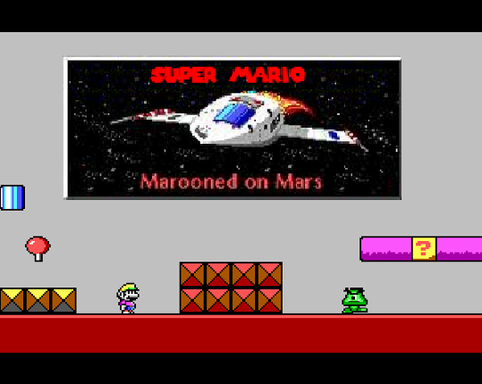Super Mario in Marooned on Mars Game Cover
