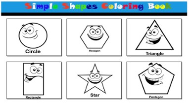 Simple Shapes Coloring Pages For Toddlers Image