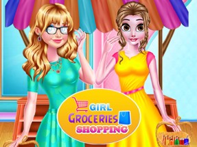 Girl Groceries Shopping Image