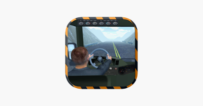 Mountain Bus Driving Simulator Cockpit View - Dodge the traffic on a dangerous highway Image