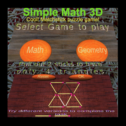 Simple Math 3D Games 2021: Matches Puzzles Game Cover