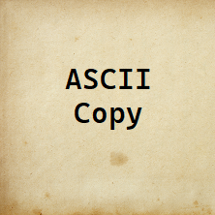ASCII Copy Image