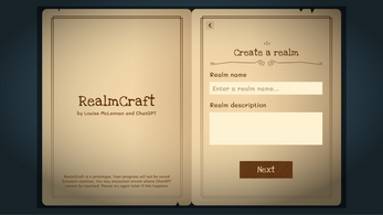 RealmCraft | Powered by AI Image