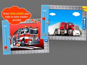 Trucks Jigsaw Puzzles: Kids Trucks Cartoon Puzzles Image
