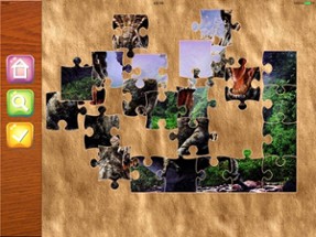 Jigsaw Puzzle Dinosaur Learning and Fun for Kids Image