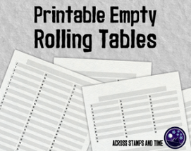 Printable Empty Rolling Tables Image