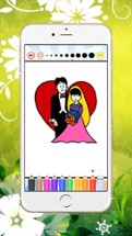 Wedding Coloring Book: Learn to color and draw wedding card, Free games for children Image