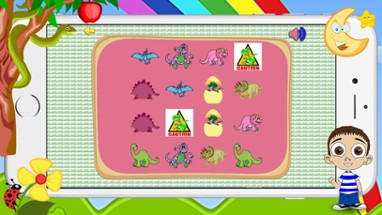 Learning Dinosaur Match and Matching Cards Puzzles Games for Toddlers or Little Kids Image