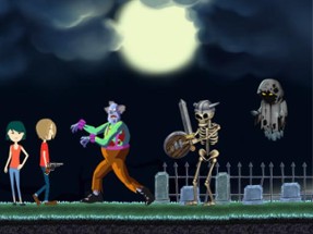 Creepy Clowns in the Graveyard Image