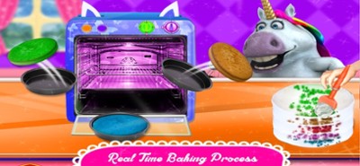 Fat Unicorn Cooking Pony Cake Image