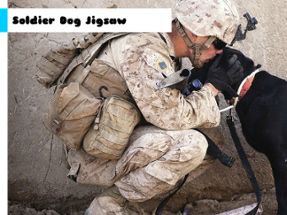 Soldier Dog Jigsaw Image