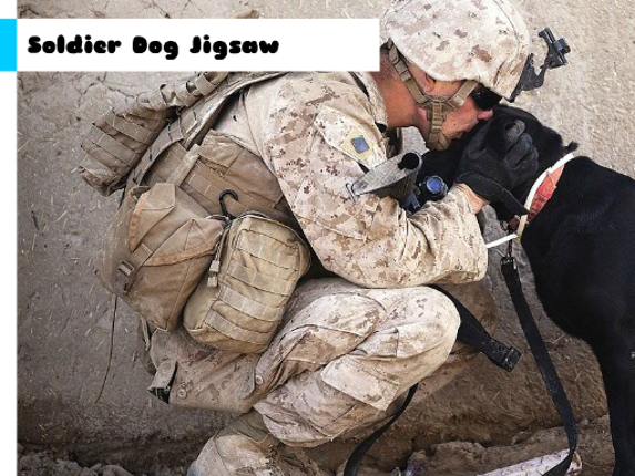 Soldier Dog Jigsaw Game Cover